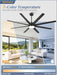 Contemporary Black Ceiling Fan With Integrated Lighting