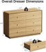 6 Drawer Dresser for Bedroom, 47.2” Wide Modern Chest of Drawers with Curved Profile Design, Wooden Dresser TV Stand with Gold Metal Handles, Large 6 Drawer Dresser for Bedroom, Living Room