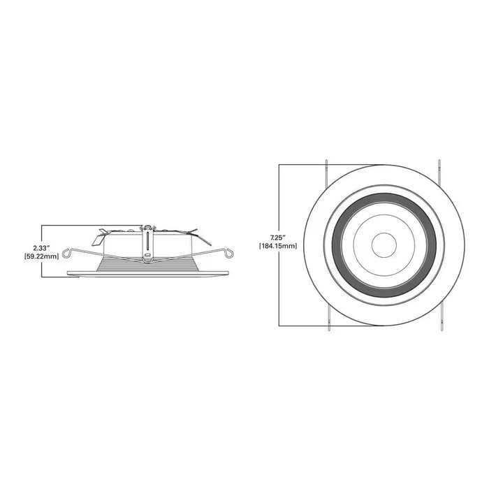 5 In. and 6 In. 3000K White Integrated LED Recessed Ceiling Light Fixture Retrofit Downlight Trim at 90 CRI, Soft White