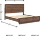 Signature Design by Ashley Hollinaze Contemporary Panel Platform Bed with LED Lighting, Foundation or Box Spring Not Needed, King, Dark Brown