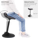 Standing Desk Chair, Adjustable Ergonomic Standing Stool, 23.6-33.3 Inches, Swivel Sitting Balance Chair, Fabric Upholstery, Anti-Slip Bottom Pad, Slate Gray UOSC02GY