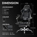 Gaming Chair,Computer Office Chair with Massage,Gel Pad,Black