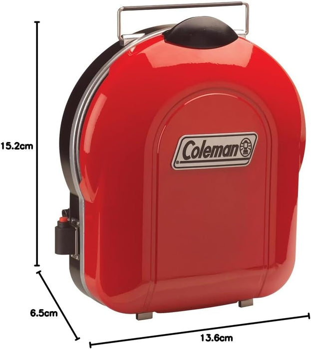 Coleman Fold ‘N Go 6,000 BTU Portable Propane Grill, Lightweight Gas Grill with Push-Button Starter & Adjustable Horseshoe Burner, Great for Camping, Tailgating, Grilling, BBQ