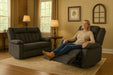 Recliner Sofa Set with Manual Recliners,Living Room Furniture Set with Reclining Couch,Loveseat and Armchair,Breathable Fabric Upholstery,Thick Cushions and Ergonomic Design,Dark Gray (2+1)