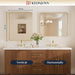 30 X 36 Inch Brushed Gold Bathroom Vanity Mirror, Aluminum Frame