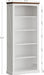 Farmhouse Bookcase 70 Inches Tall White TwoToneFinish