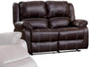 Brown Faux Leather Recliner Loveseat