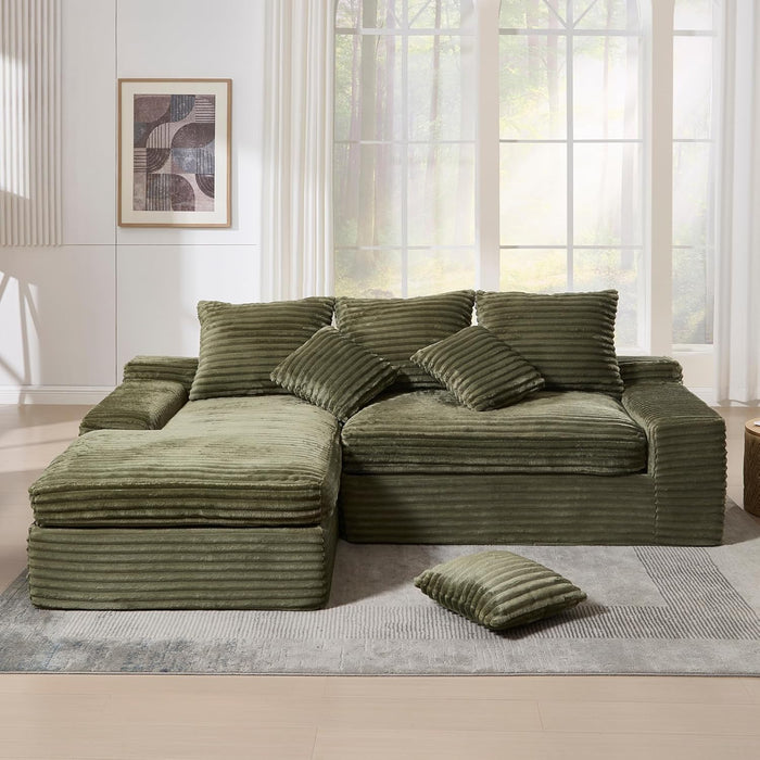 Celestial Cloudlike Modular Sectional Sofa 99Inch Emerald
