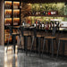 Metal Bar Stools Set of 4, 30" Bar Height with High Backs, Black | Matte Black Metal Frame Barstools, Modern Farmhouse High-Back Bar Chairs, Larger Seat for Kitchen and Dining Islands