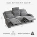 75'' Manual Reclining Sofa with Storage Drawer, 3 Seat Wall Hugger Recliner Couch with Cup Holders, Side Pockets, Chenille Fabric, Compact 3-Person Recliner for RV, Living Room, Apartment (Grey)