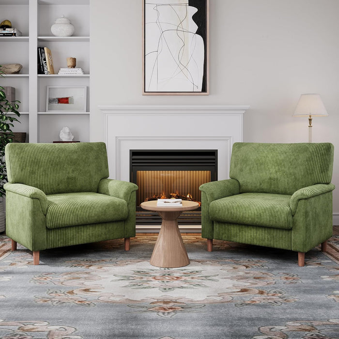 Green 22InchesWide Oversized PremiumLuxAccent Chair