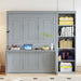 MurphyBed With Integrated Desk AndBookshelf Gray Storage
