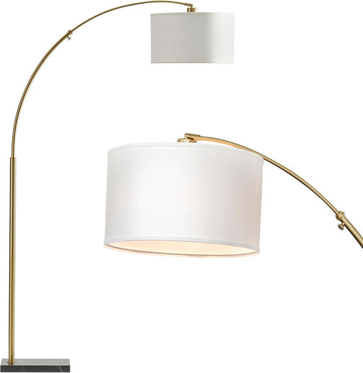 Logan Arc Floor Lamp, Bright Standing Lamp for Living Rooms, Offices & Bedrooms, Modern Living Room Décor, Tall Hanging Floor Lamp for Reading and More – Gold/Brass