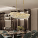 Rectangle Crystal Chandeliers for Dining Room, L36 Inch Rectangular Oval Light for Kitchen Island (Gold)