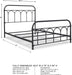 Signature Design by Ashley Nashburg Industrial Farmhouse Metal Bed, Full, Matte Black