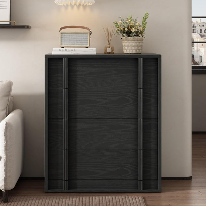 4 Drawer Dresser for Bedroom, Dresser with Vertical Handle