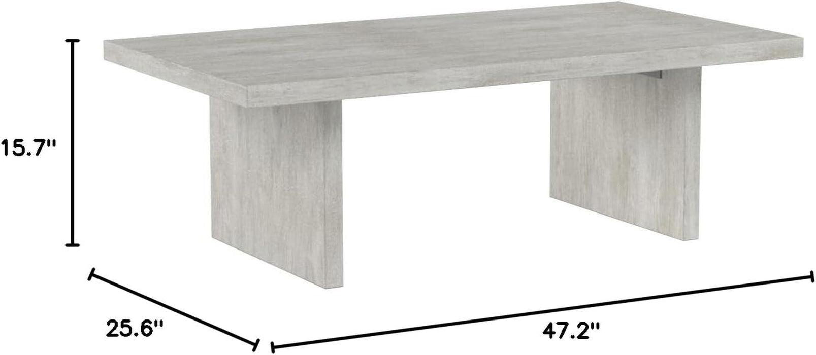 FOX6538-P Home Collection Senjo Rouge Rattan Coffee Table