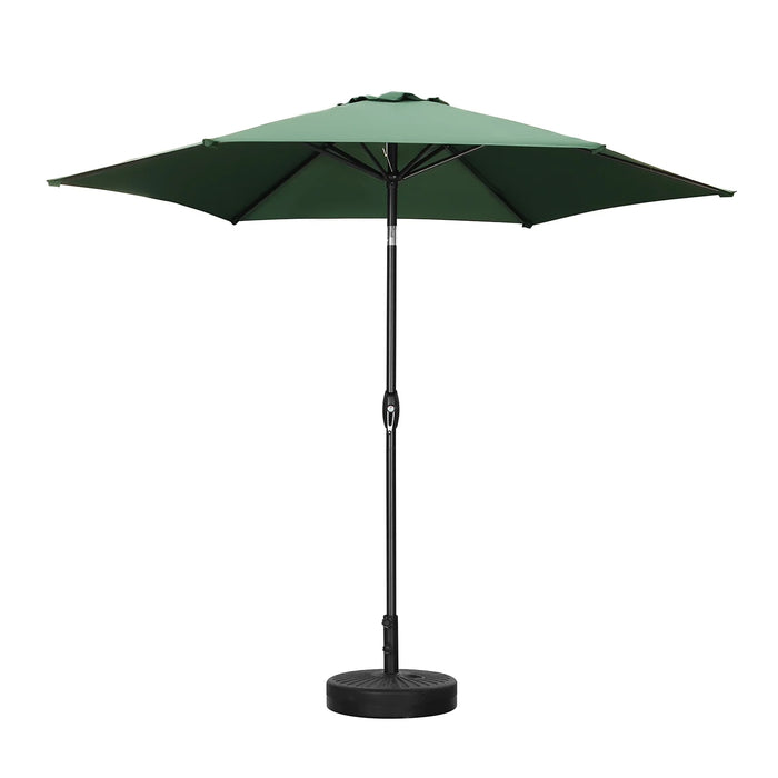 9Ft Patio Umbrella Outdoor Portable Table Market Umbrella with Push Button Tilt/Crank Waterproof Uv-Proof, Dark Green