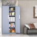 63-Inch-Tall Cement Gray Pantry Cabinet Kitchen Storage