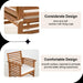 Outdoor Wood Sofa Set Patio Conversation Sets Acacia Patio Sofas Set with Thick and Soft Cushions Easy to Assemble Patio Furniture Set Natural Acacia Wood Compact and Sturdy Design Furniture Set