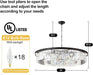 Black 39 Inch Crystal Chandelier Contemporary Lighting