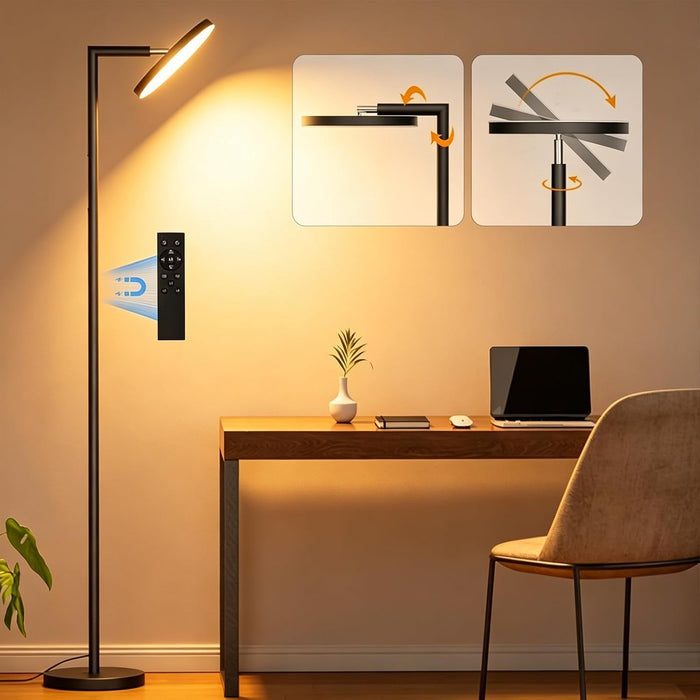 36W LED Floor Lamp, Modern Stepless Dimmable Torchiere Standing Lamps