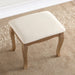 Ashley Wood Makeup Vanity Table and Stool Set, Gold