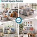 Grey Small Loveseat Sofa for Living Room & Bedroom