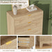 5 Drawer Dresser for Bedroom, 47" Tall Fluted Chest of Drawers with Metal Handle, Modern Wooden Dresser TV Stand, Clothes Storage Organizer Wood Closet for Hallway, Entryway, Natural Oak