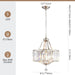 Modern Crystal Chandeliers round 4-Light Large Brushed Nickel Pendant Lighting Fixture for Dining Room Living Room Kitchen Island Bedroom Hallway Hall Foyer, 15.7"