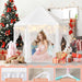 White Princess Tent Girls Tassel Decor Large Playhouse Kids Castle Play Tent with Star Lights Toy for Children Indoor and Outdoor Games, 55'' X 53'' (White Princess Tent with Tassel)