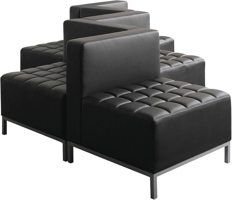 ALEQB8116P 26.38 In. X 26.38 In. X 30.5 In. QUB Series Powered Armless L Sectional - Black