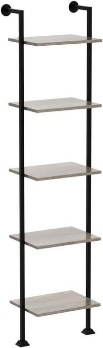 Tall Narrow Ladder Shelf Black Powdercoated Framework