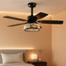 42 Inch Black Smart Ceiling Fan With Remote