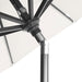 12-Year-Non-Fading, 9Ft Premium Sunbrella Patio Umbrella, Hand-Crank, Button-Tilt, Gray Frame, Natural Fabric