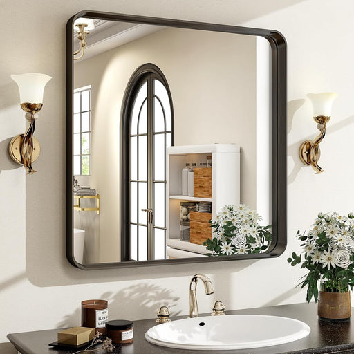 ThirtyByThirtyInches Black Vanity Mirror Aluminum Frame