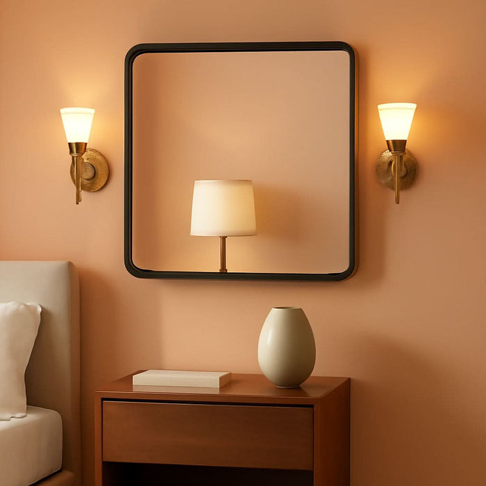 ThirtyByThirtyInches Black Vanity Mirror Aluminum Frame