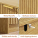 55" Wide Fluted 8-Drawer Double Dresser for Bedroom, Natural