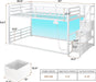 White Twin Over Twin Bunk Bed IntegratedStorageDrawers