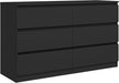 Black Six Drawer Dresser Featuring Generous Storage
