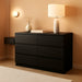 Black Six Drawer Dresser Featuring Generous Storage