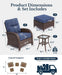 5-Piece Comfort Outdoor Patio Furniture Set with 6" Thick Cushions