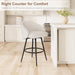 25.4″ 360° Swivel Bar Stools Set of 2 for Kitchen Island,Beige Linen | Upholstered Counter Height Barstools with Back, Modern Bar Chair with Sturdy Metal Frame and Footrest for Dining Room