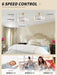20" Caged Ceiling Fans with Lights, Gold Fandelier Ceiling Fan with Light, Boho Chandelier Fan Remote Control, 6 Speeds for Bedroom, Nursery, Living Room
