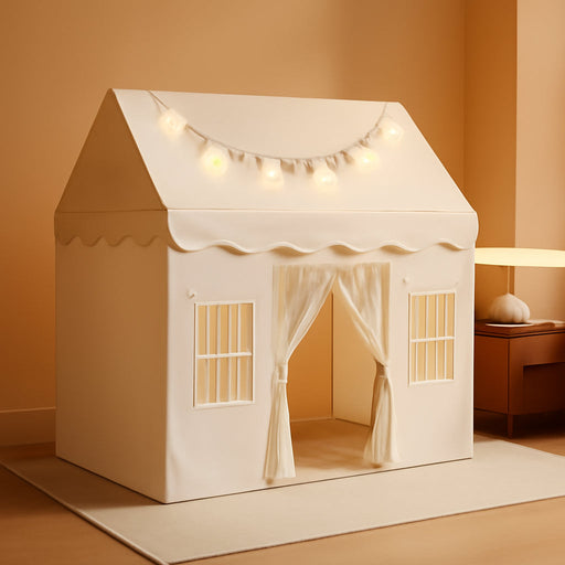 Play Tent for Kids,Indoor & Outdoor Tent with Blanket,Led Lights & Flags for Toddler,Spacious 51*35*52 Inch,Playhouse for Kids,Ideal Private Space for Reading & Play for Boys & Girls Age 3-7