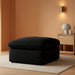 Storage Ottoman Module for Living Room, Cushion Covers Removable, Minimalist Comfy Breathable Ottoman for Living Room Apartment (Black)