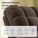 2024 New Power Recliner Chair for Adults, Adjustable Electric Chair Power Reclining Sofa, USB Port, Ultra-Comfy Teddy Fleece Recliner for Living Room, Tool-Less Assembly Single Sofa, Coffee