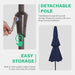 3 Tiers 9 FT Patio Umbrellas Outdoor Table Umbrella with Push Button Market Umbrella 8 Sturdy Ribs UV Protection Waterproof for Garden,Navy