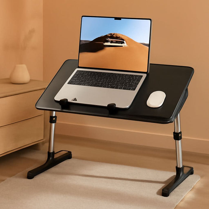 Laptop Desk for Bed,  Height & Angle Adjustable Laptop Stand for Bed, Lap Desk Bed Tray Table, Light Weight Foldable Portable Laptop Table for Couch Sofa Chair Floor Desk for Adults, Kids (Black)