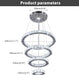 Crystal Ring Pendant Chandelier Cool White Lighting